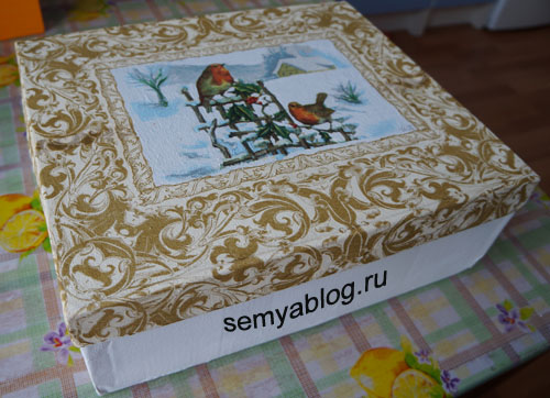 Декупаж на картонной коробке мастер класс видео Декупаж на картонной коробке мастер класс видео