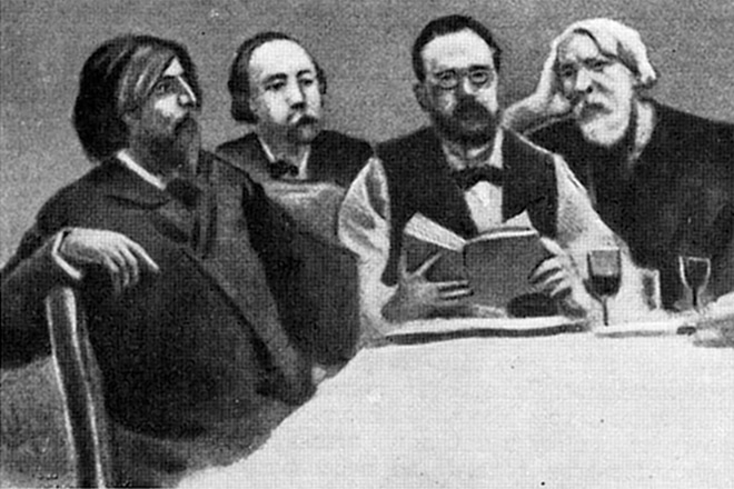Альфонс Доде, Гюстав Флобер, Эмиль Золя, Иван Тургенев Альфонс Доде, Гюстав Флобер, Эмиль Золя, Иван Тургенев