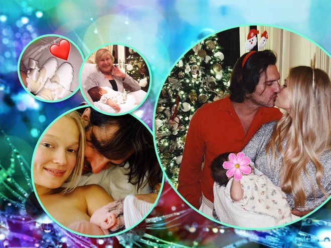 Модель Вита Сидоркина с дочкой встретили первое Рождество