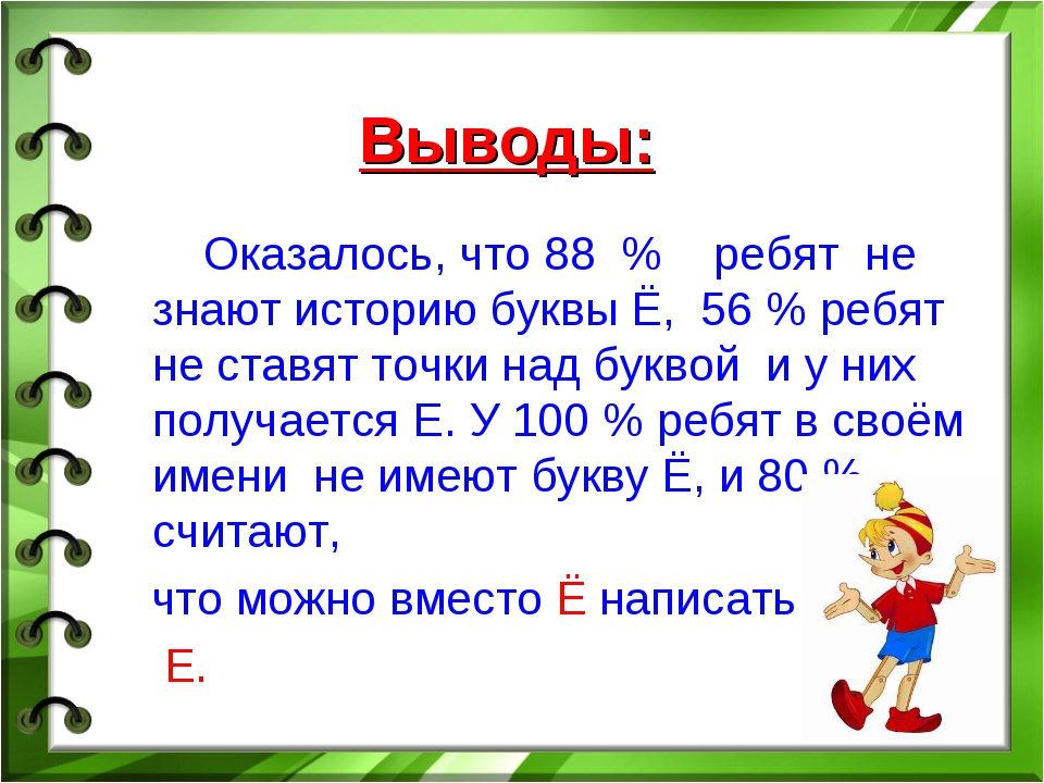 Сколько букв е. Значимость буквы ё. Секреты буквы ё. Выводы про букву ё. Тайна буквы е.