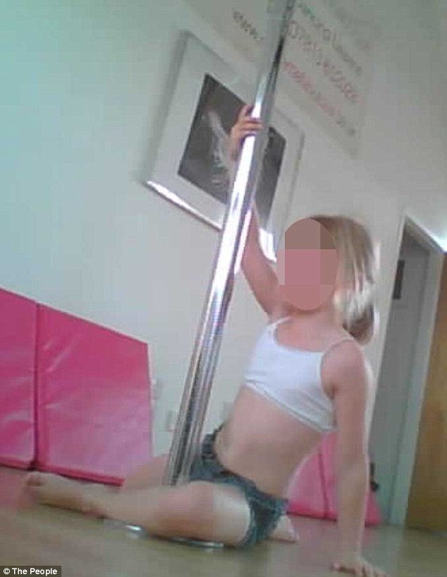 Floor show: Many pupils want to copy their mothers at the pole dancing classes for children which cost £5