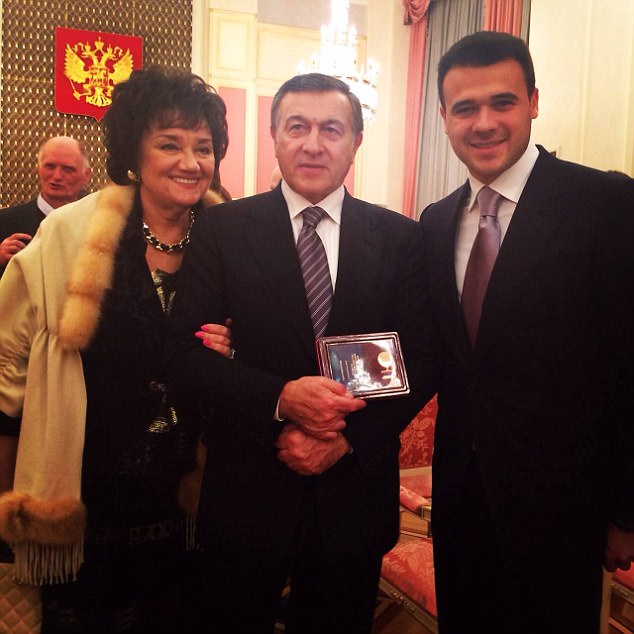 Agalarov, pictured with his wife Irina and his son, was a video bootlegger turned-billionaire, who is said to deliver for the president in a way few other oligarchs have managed
