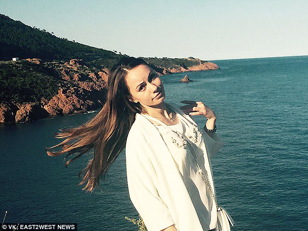 Police have now identified the road sign that killed Ms Borodina (pictured) and detained her 32-year-old companion