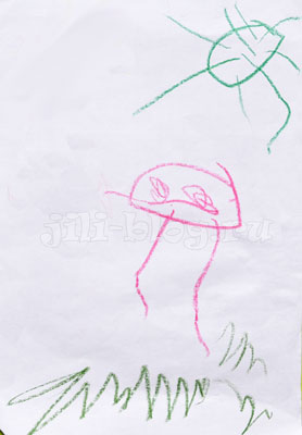Детский рисунок Головоног
