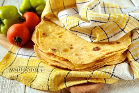 Фото рецепта Тортилья из кукурузной муки
