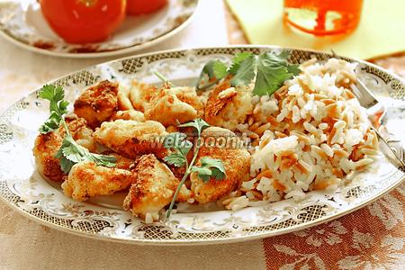 Фото рецепта Маринованные куриные наггетсы в хрустящей панировке
