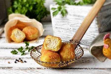 Фото рецепта Картофельные крокеты с куриным фаршем