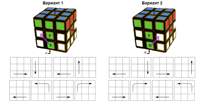 Продолжаем сборку кубика Рубика
