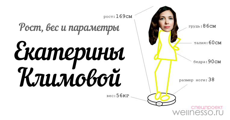 Рост вес и размеры Екатерины Климовой