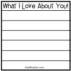 What I Love About You Printable