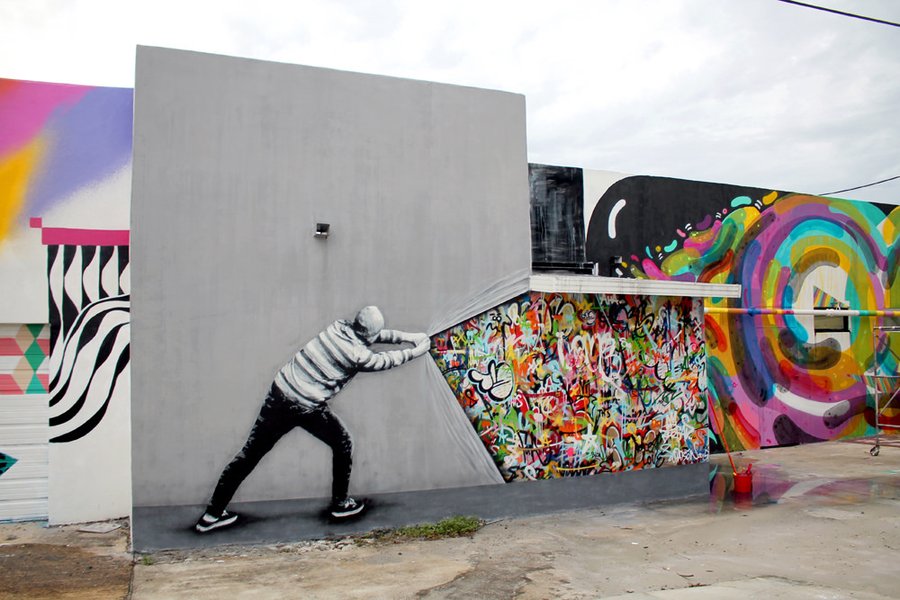 граффити на стене