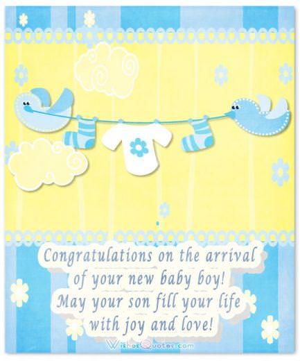 Image with Cute Congratulations for Baby Boy