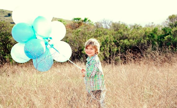 детская фотосессия, с воздушными шарами